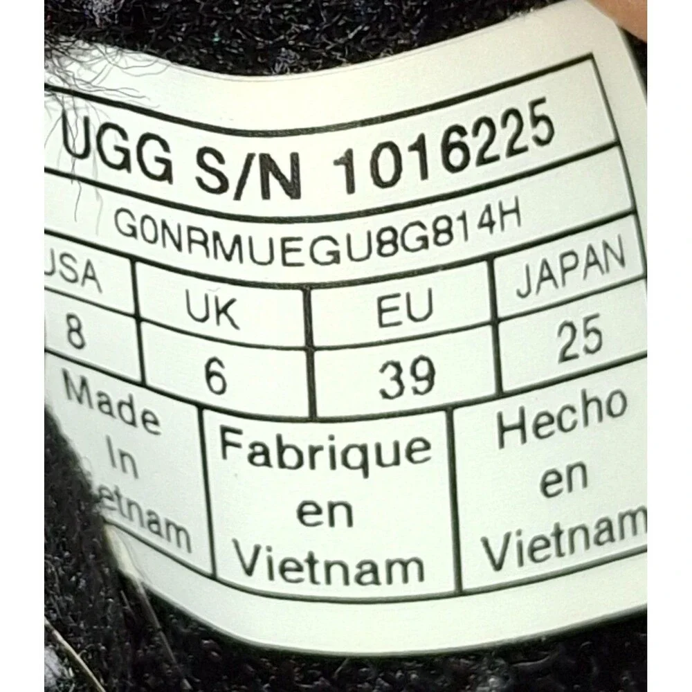 UGG Australia Bailey Bow II Women's Black Sheepskin Boots Size 8